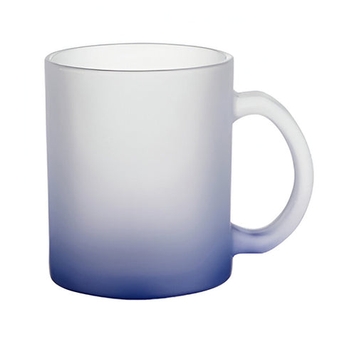 11oz Frosted Gradient Glass Mug - Dark Blue