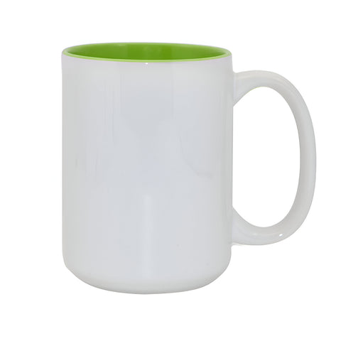 15oz Durham Mug - Inner Coloured - Light Green