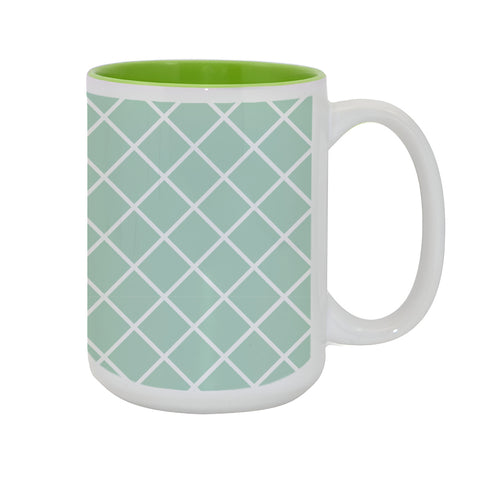 15oz Durham Mug - Inner Coloured - Light Green