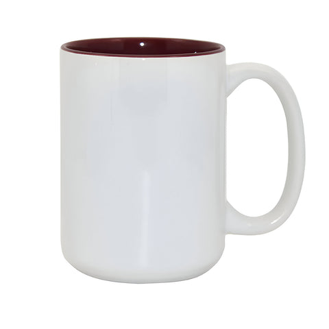 15oz Durham Mug - Inner Coloured - Maroon