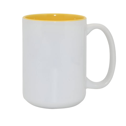 15oz Durham Mug - Inner Coloured - Yellow