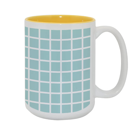 15oz Durham Mug - Inner Coloured - Yellow