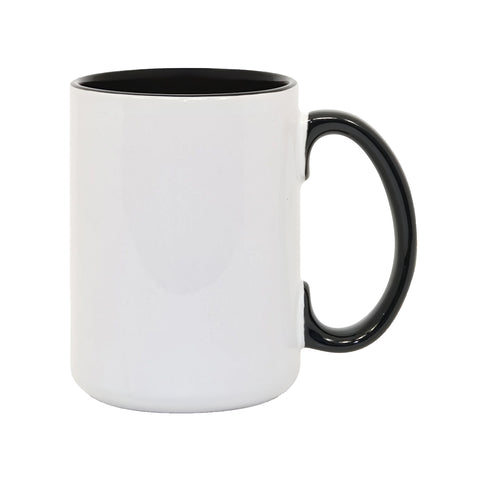 15oz Durham Mug - Inner & Handle Coloured - Black