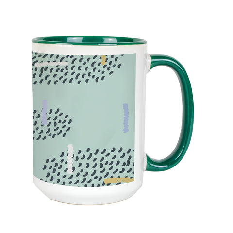 15oz Durham Mug - Inner & Handle Coloured - Dark Green