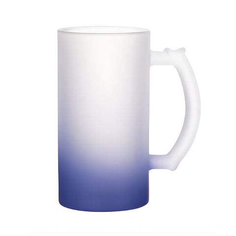 16oz Glass 'Trigger' Stein - Gradient Coloured - Blue