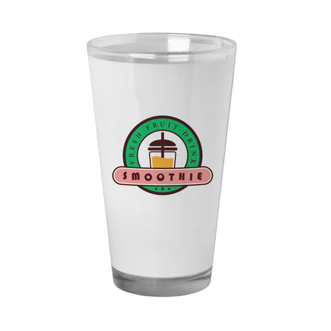 17oz Latte Glass with Wraparound Panel