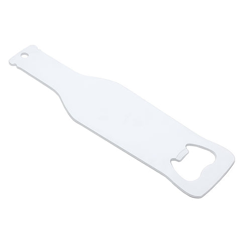 White Steel Bottle Shaped Bottle Opener