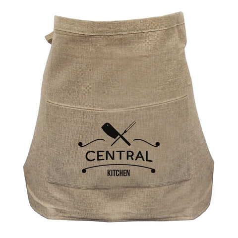 Adult Bistro Apron - Faux Burlap