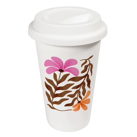 Ceramic Sublimation Travel Mug with Silicone Lid