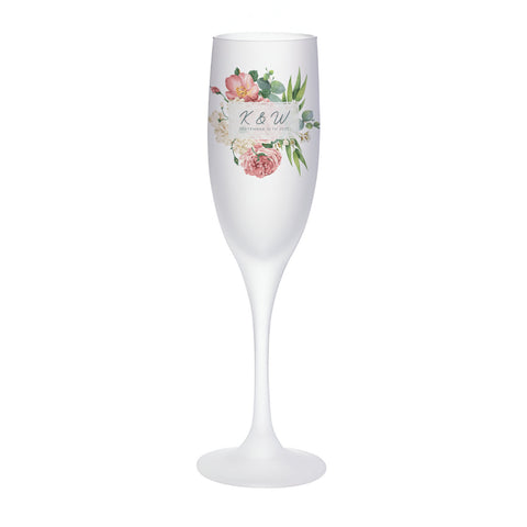 190ml Frosted Glass Champagne Flute