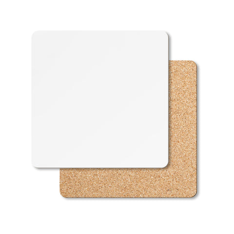 MDF Square Coaster with Cork Base