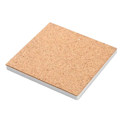 Ceramic Square Matt Finish Coaster with Cork Base