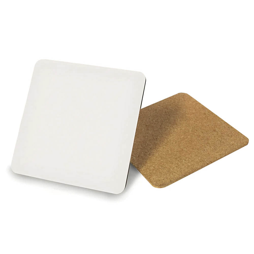 Print On Demand Cardboard Square Coaster with Cork Base | Treat POD ...