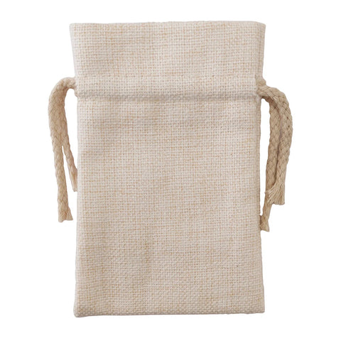 Linen Double Drawstring Bag - 10cm x 15cm