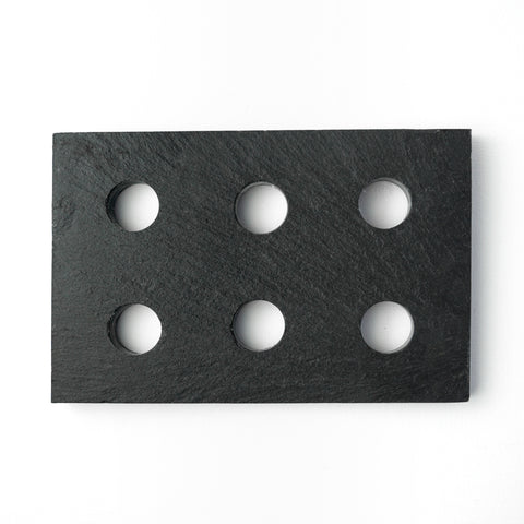 Black Slate - Engravable - 6 Egg Holder Slate in Giftbox