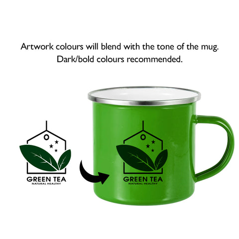 12oz Enamel Mug - Green