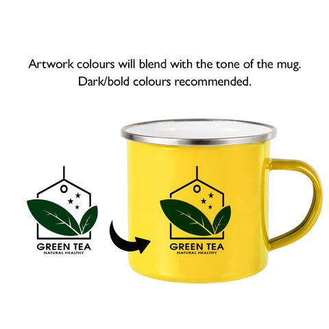 12oz Enamel Mug - Yellow