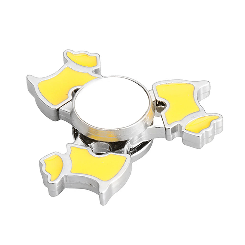 Fidget Spinner - Dog Design - Yellow