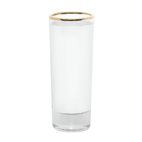 2.5oz Shot Glass with Gold Rim