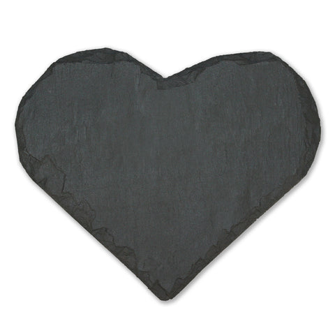 Natural Slate Heart Coaster with Black Giftbox