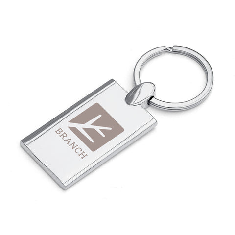 Engraved Metal Rectangle Keyring