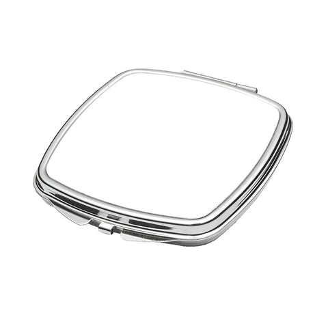 Curved Square Compact Mirror - Chrome