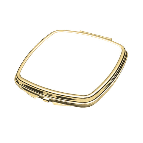 Curved Square Compact Mirror - Classic Gold