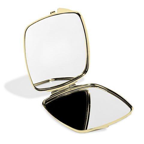 Curved Square Compact Mirror - Classic Gold