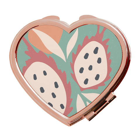 Heart Compact Mirror - Rose Gold