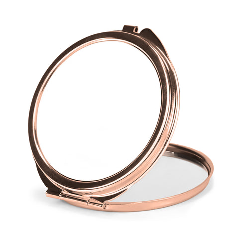 Round Compact Mirror - Rose Gold