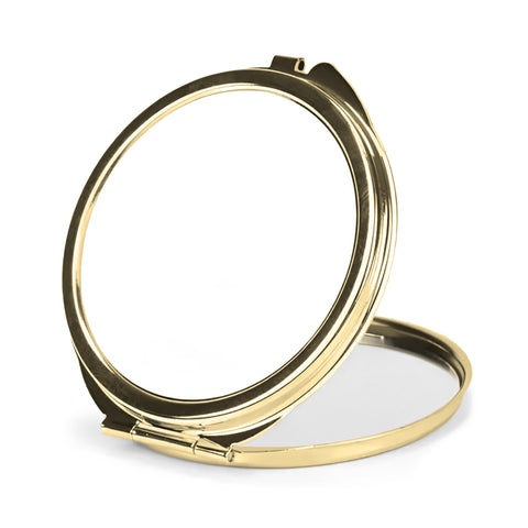 Round Compact Mirror - Classic Gold