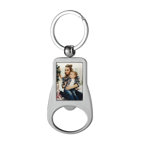 Metal Bottle Opener Keyring - Rectangle