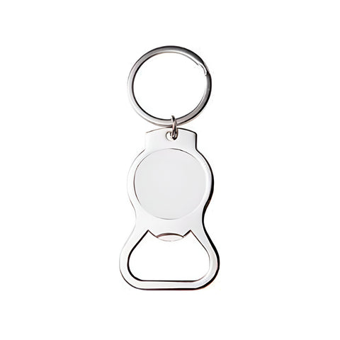 Metal Bottle Opener Keyring - Round