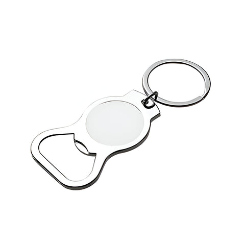 Metal Bottle Opener Keyring - Round