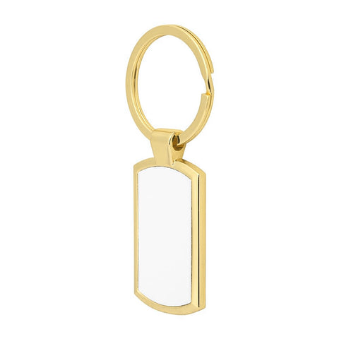 Metal Keyring - Oblong - Gold