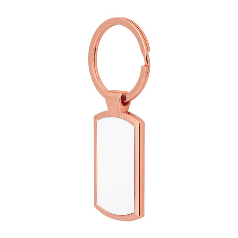 Metal Keyring - Oblong - Rose Gold