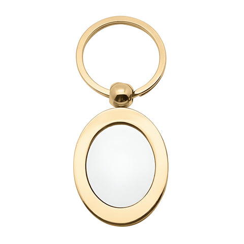 Metal Keyring - Oval - CLASSIC GOLD