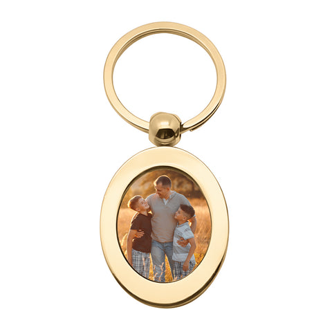 Metal Keyring - Oval - CLASSIC GOLD