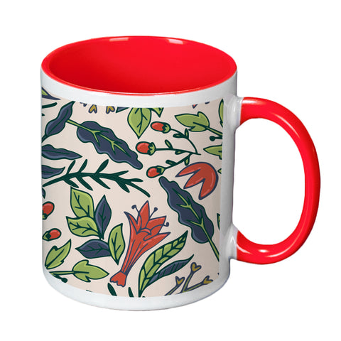 11oz Durham Mug - Inner & Handle Coloured - Red