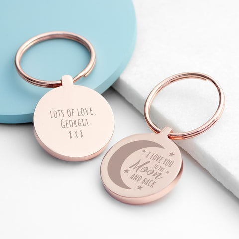 Engraved Thick Metal Round Keyring