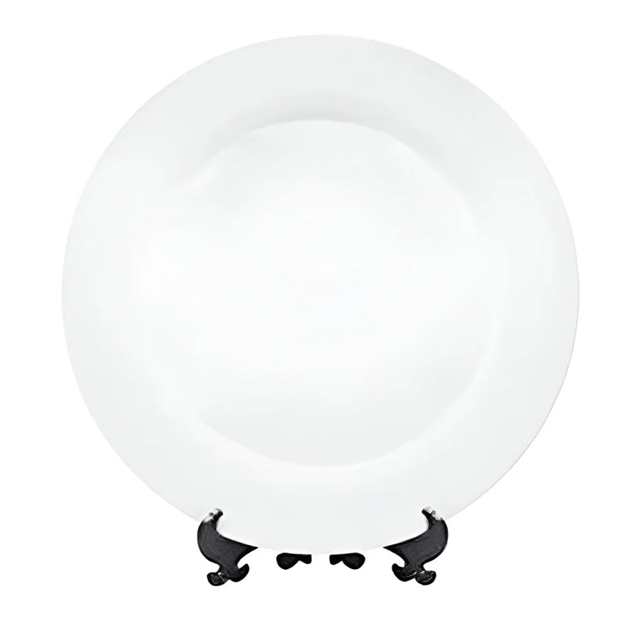 8in Ceramic Plate - White