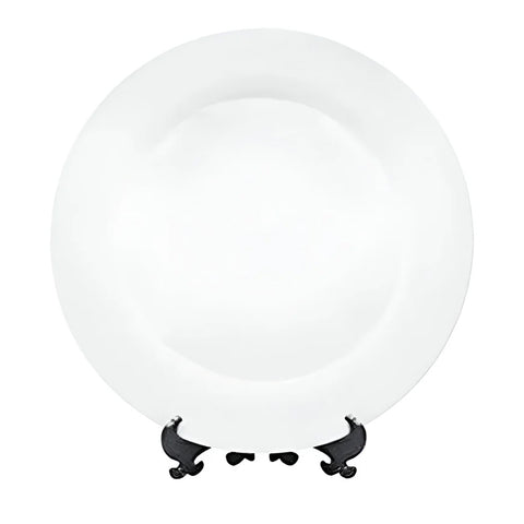 8in Ceramic Plate - White