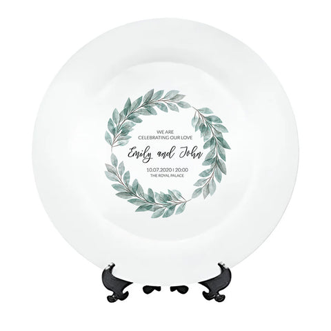 10in Ceramic Plate - White