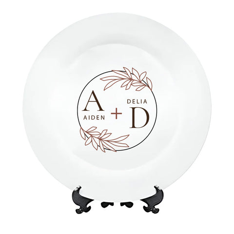 8in Ceramic Plate - White