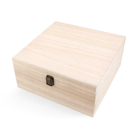 Printed Large Square Wooden Box