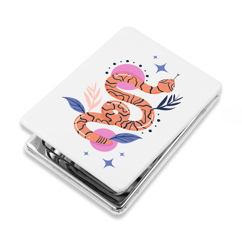 Printed Rectangle PU Compact Mirror