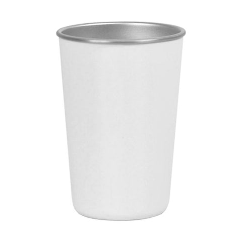 17oz White Stainless Steel Cup (No Handle) - Matt Finish