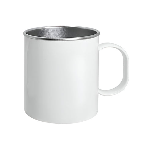 11oz White Stainless Steel Mug - Glossy Finish