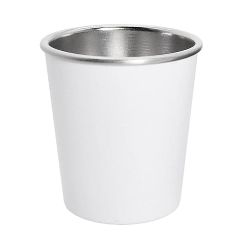 2oz White Stainless Steel Shot Glass - Glossy Finish