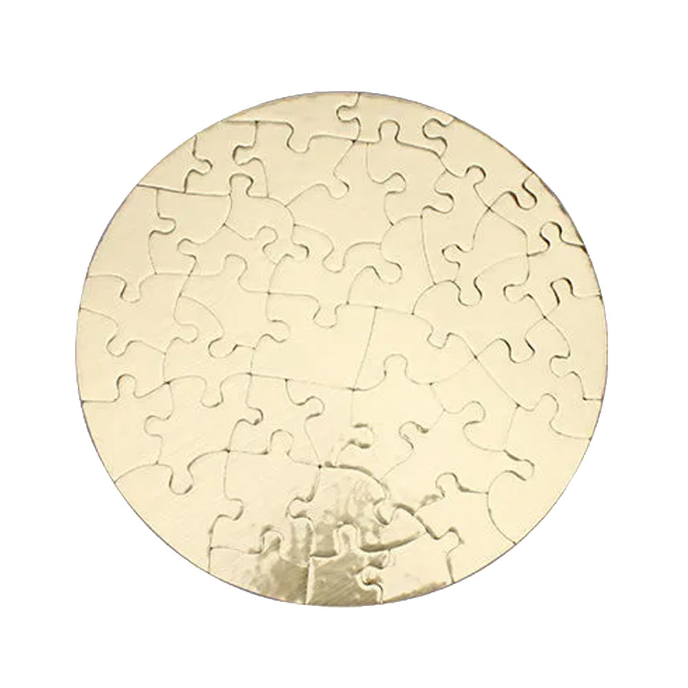 Jigsaw Puzzles - Cardboard - Round - Gold